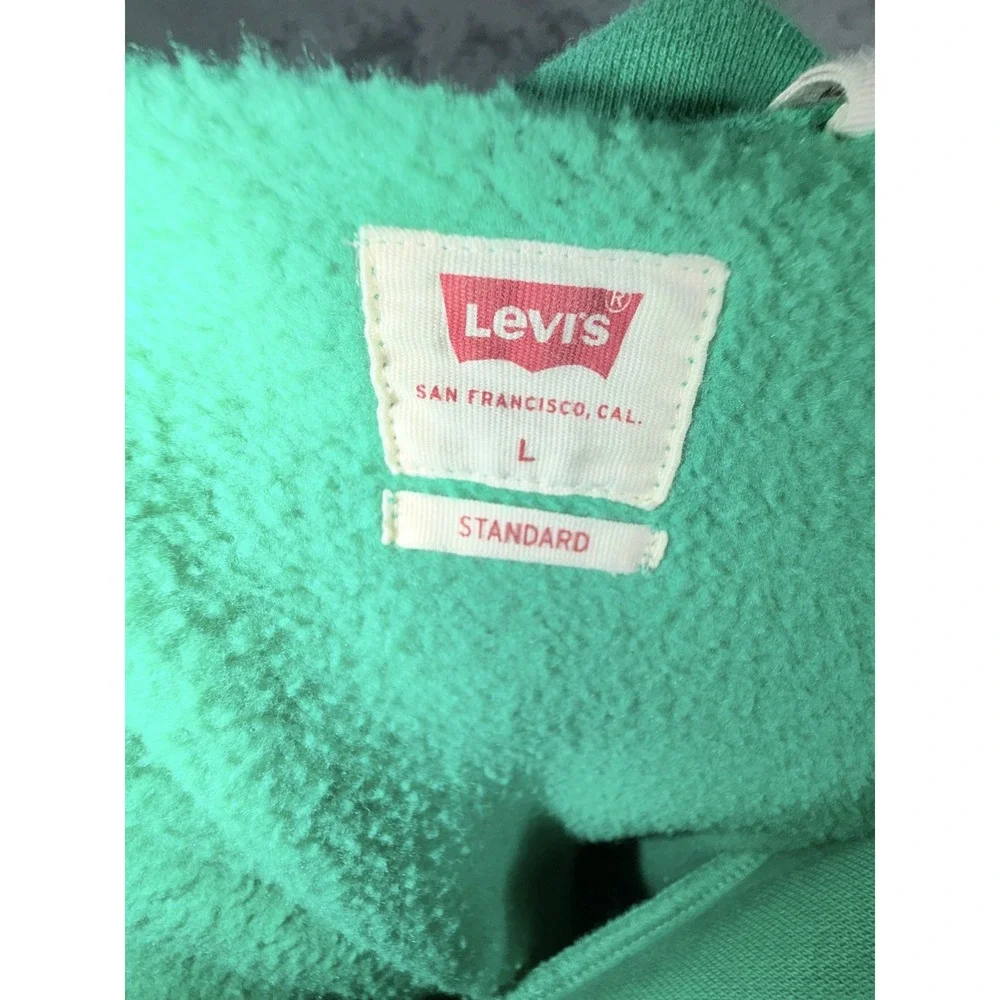 Levi's Mens L Green California Bear Graphic Hoodie Pullover Cotton Blend